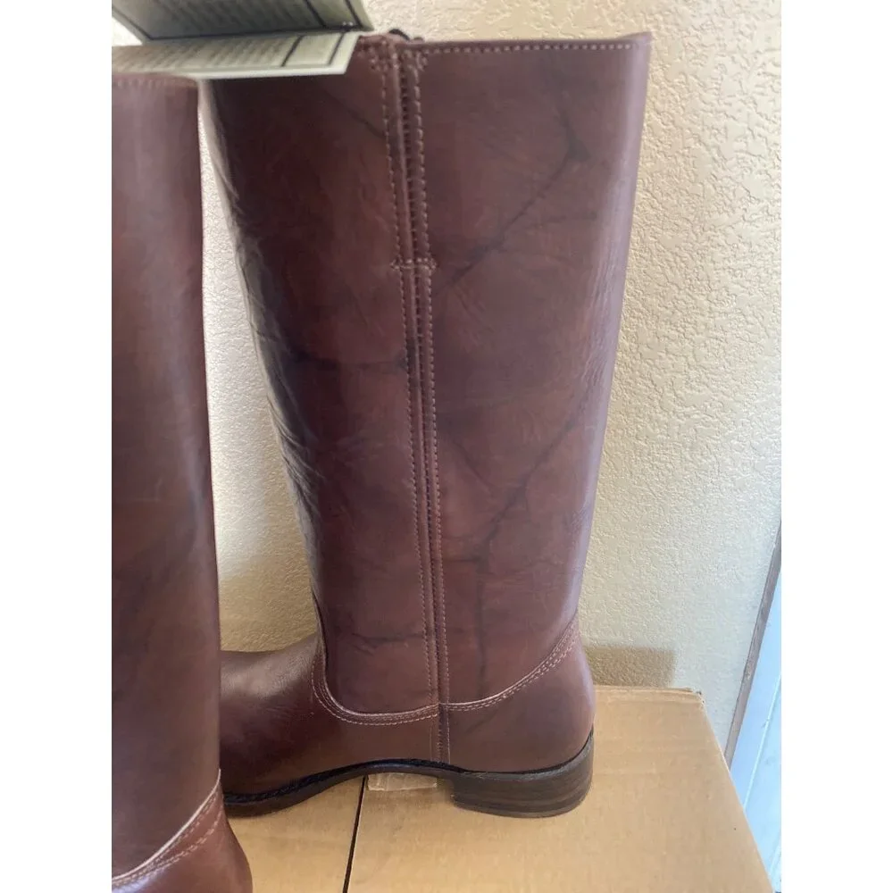 Frye 14L Brown Leather Campus Boots Men's 11 #87290 White Label NWOB Vtg 1980s - Picture 14 of 15
